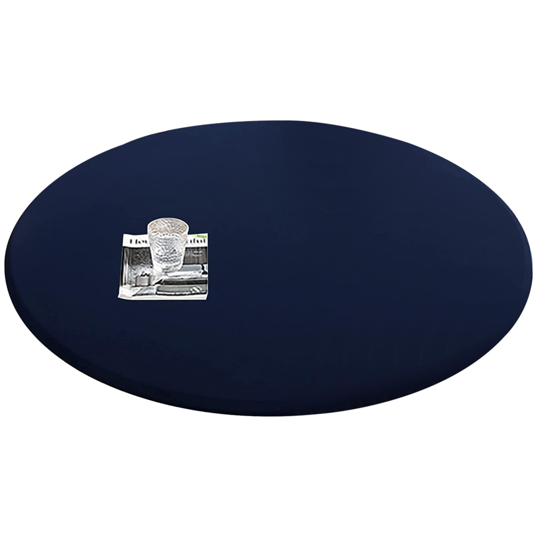 Nappe ronde bleue antidérapante de qualité supérieure pour hôtellerie et maison