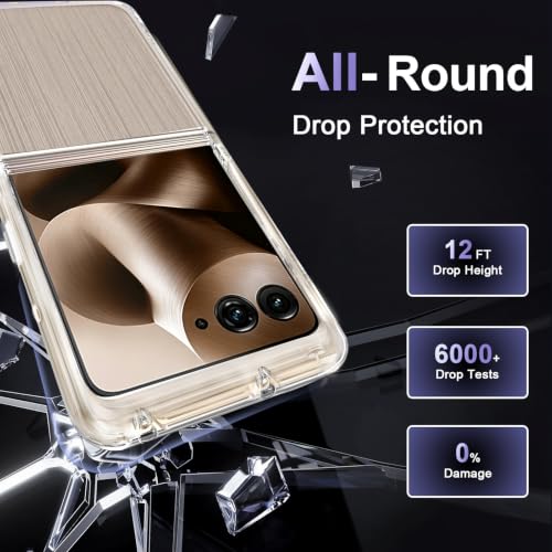 Image of Case for Motorola Razr Ultra 2026 /Razr Ultra 2025, Military Grade Drop Protection Phone Case, Yellowing Resistant, Anti-Scratch Hard PC Back, Shockproof Ultra-Thin Protective Cover, Clear