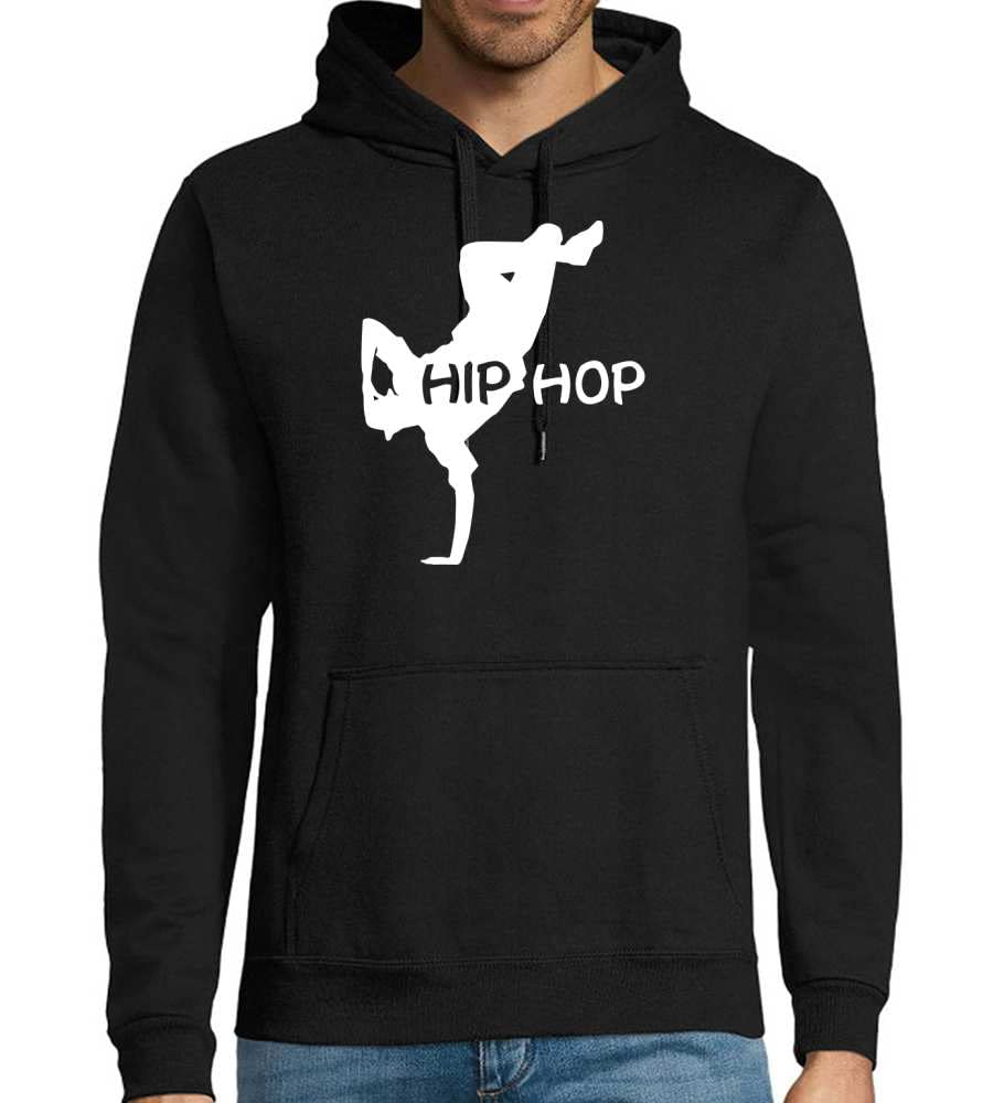 Hip Hop - Felpa con cappuccio da uomo, Nero , XXXXL