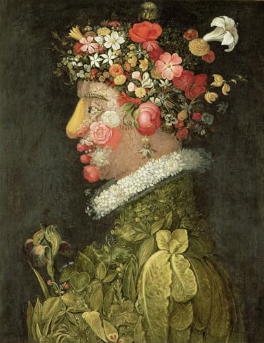 Tableau Toile Arcimboldo Printemps - Affiche d'Art 60x90cm pour Décoration Murale