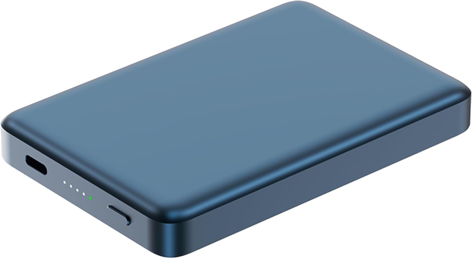 X Blade 10K Slim Magnetic Power Bank - 10000 mAh - MagSafe Portable Charger for iPhone and Samsung, Wireless Fast Charging USB-C PD 20W, Ultra Thin Metal Design, Metallic Blue