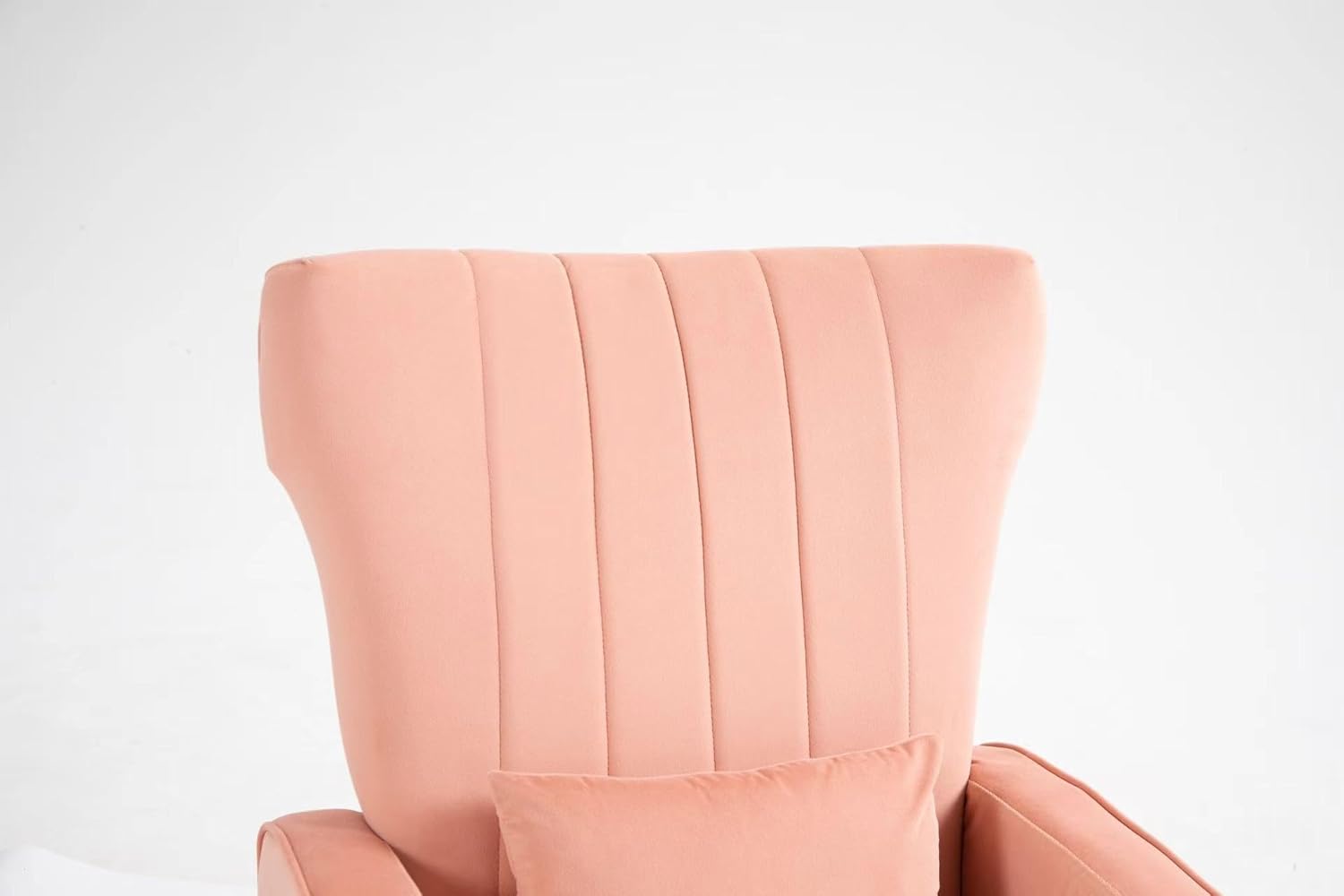 ZOBIDO Modern Accent Velvet Chairs Comfy Upholstered Vanity Chairs for Bedroom Armchair Dining Chairs with Golden Metal Legs Desk Chair Single Person sofafor Living Room (Bright Pink)