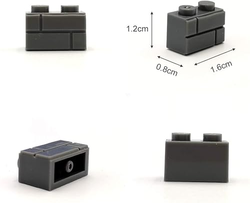 Miniatura 6 de dspitwod 120 piezas de bloques de pared de ladrillos de perfil de mampostería, piezas y piezas compatibles con las principales marcas de ladrillos