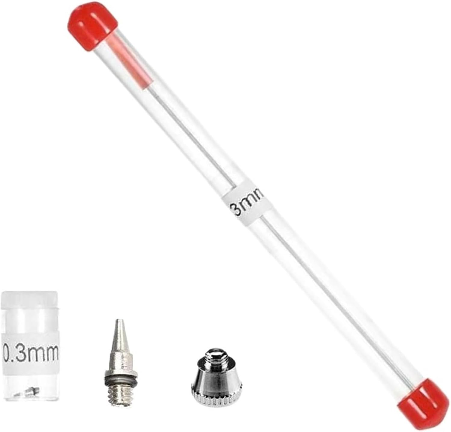 1/3Pcs Set 0.2/0.3/0.5mm Airbrush Nozzle Needle Airbrushes Spray Gun Spraying Paint Sprayer Replacement Parts Tool Accessories (Size : 3 Pipe Set)