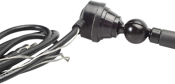 Rubber Antenna AM/FM for Car, RVs, Boat - 14 with 72 Cable, 180-degree Swivel Base