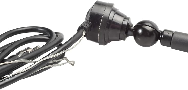 Rubber Antenna AM/FM for Car, RVs, Boat - 14 with 72 Cable, 180-degree Swivel Base