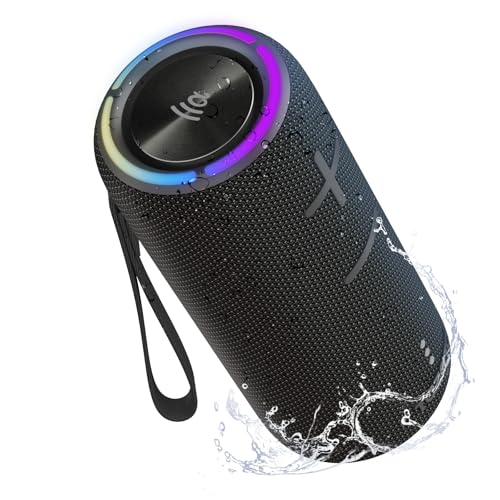 TAZATA Portable Bluetooth Speaker, 30W 360° Surround Sound IPX7 Waterproof Wireless Golf Speakers,Outdoor Loud TWS Speaker for Beach,Party,Camping,Birthday Valentines Gifts