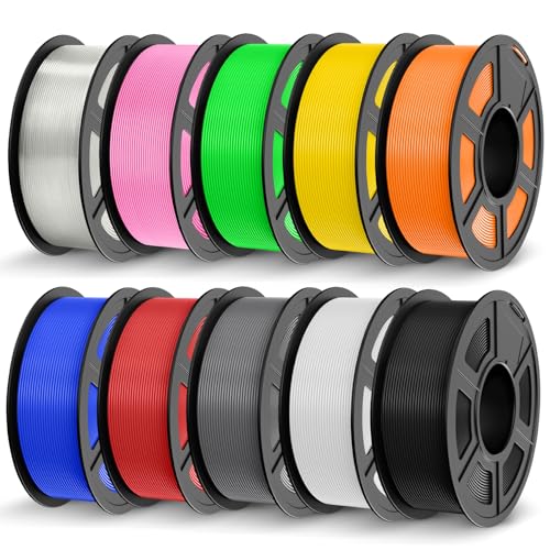 Image of JAYO PETG Filament 1.75mm Bundle 11KG, Strong Toughness PETG 3D Printer Filament, Fits for Most FDM 3D Printers (Black, White, Gray, Blue, Red, Green, Orange, Yellow, Pink, Transparent)