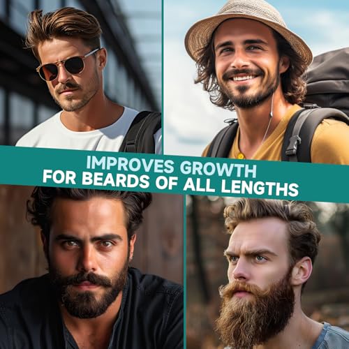 Image of Beard Growth Oil - 2X Concentration Biotin Beard Oil for Men (2 oz) - Natural Mens Beard Oil with Argan Oil, Jojoba Oil and Vitamin, Beard Growth Softener, Moisturizer (Cedarwood)