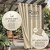 Waterproof Outdoor Curtain W52 x L84 - Grommet Top Sunlight Blocking Window Treatment Drapes Blackout Curtains for Home Bedroom Living Room Patio Porch Pergola Cabana Gazebo (Beige, 2 Panels) #1