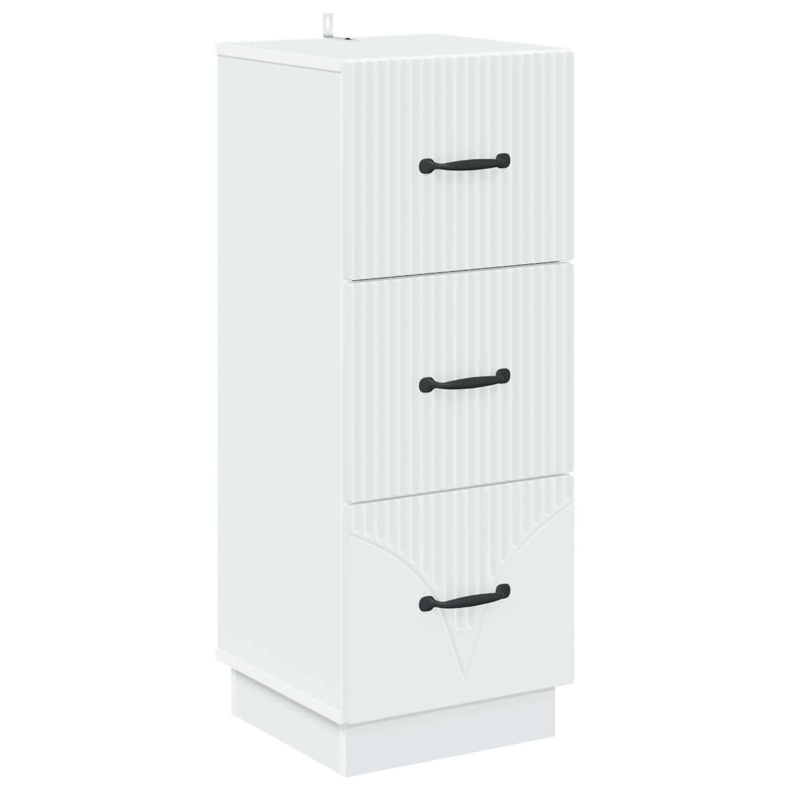 Armoire à Tiroirs Blanc 33 x 34,5 x 87 cm Bois d'Ingénierie