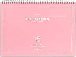 PAPERIAN Believe TIME Tracker - Planificador de estudio sin fecha de tamaño A4, lista de tareas, color rosa