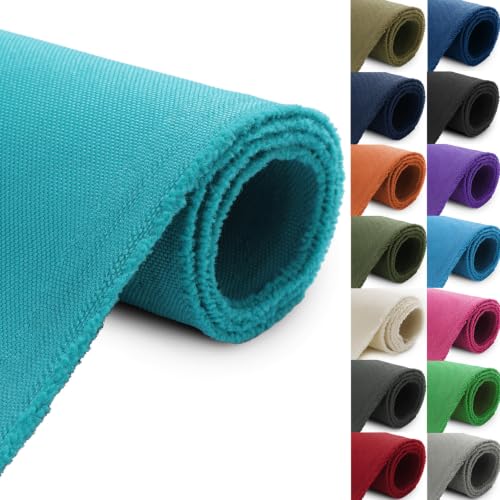 Thickened Waterproof Canvas Fabric by The Yard 1200D 58 W Outdoor Upholstery Material Heavy Duty Fabric Water Resistant Sewing Material for Chair Patio Cushion Purse Bag 1 Yard Teal