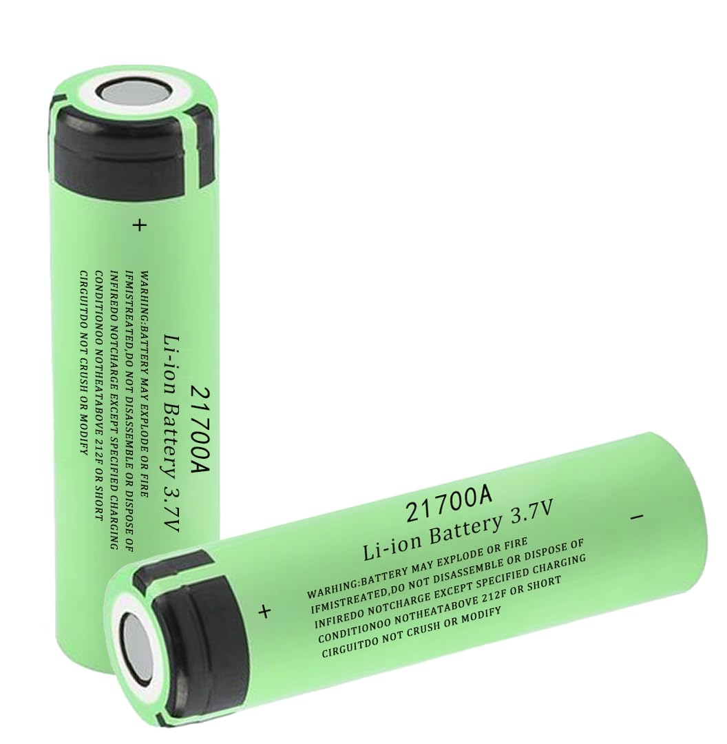 AFSONGOO 21700 2Packs 3.7V Rechargeable Battery Flat top Battery for Electronic Devices,Such as LED flashlights, Emergency Lights,Portable Devices