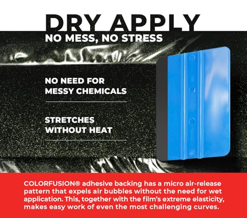 Image of ColorFusion PPF by VViViD, Gloss Metallic Black Dry Apply PPF Vinyl Car Wrap Roll 6ft x 5ft