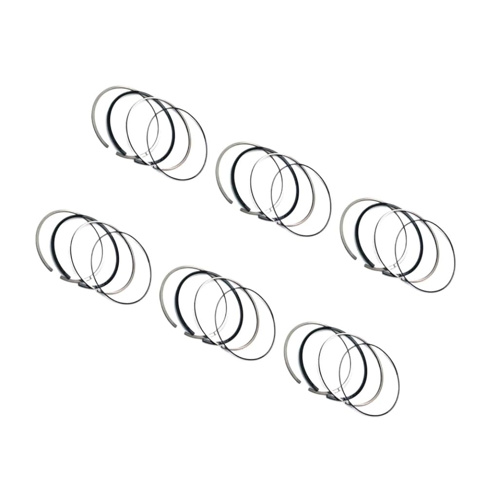 Jeu de segments de Piston 6X Fit 3.0 Compatible avec 04-16 3 4 5 6 7 X3 X4 X5 X6 E90 F30 F80 3.0T 24V Diesel N57D30A remplacement pour 11257811793