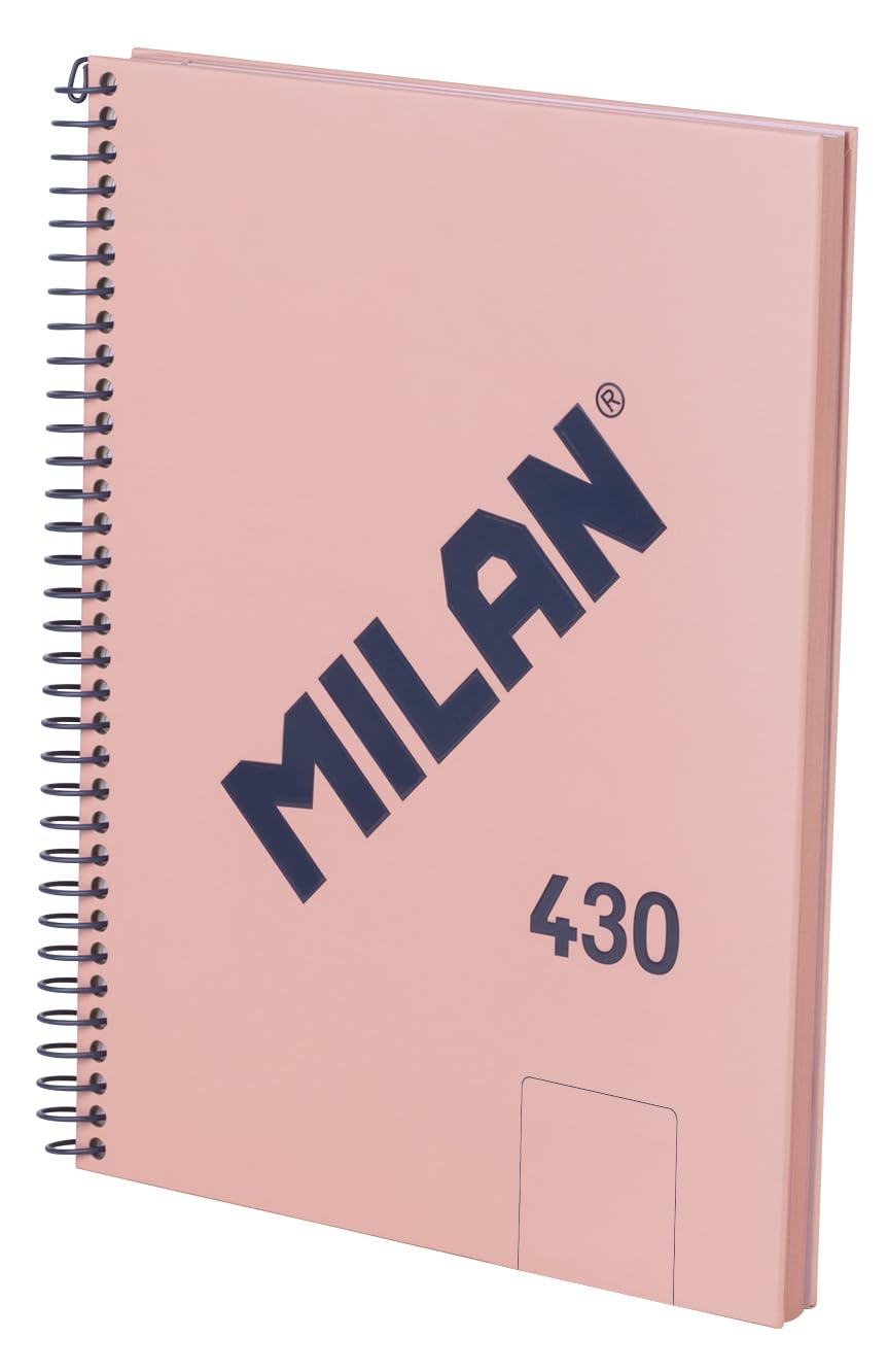 MILAN® A5 Hardcover Spiral Notebook 80 Sheets 95gsm 430 Since 1918 Collection Pink
