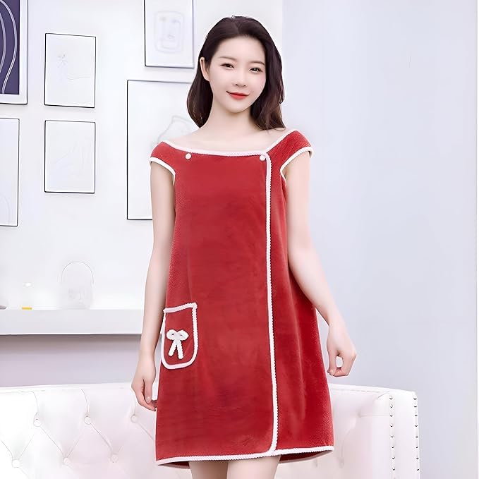 Image of MORADO� Microfiber Bathing Wearable Magic Towel /Bath Towel /Beach and Spa Bathrobe /Bathroom Towel Dress with Straps for Girls & Women 300 GSM