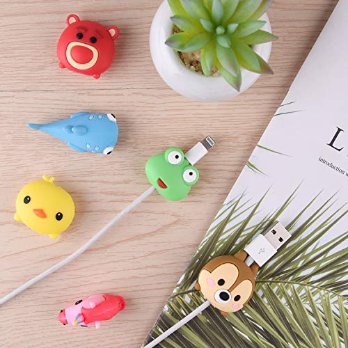 ASTARON 6Pcs Animal Cable Protectors for iPhone/iPad, Phone USB Charger Cable Saver Cable Wire Protector,Phone Accessory Protect Charging Cable - Thumbnail 4