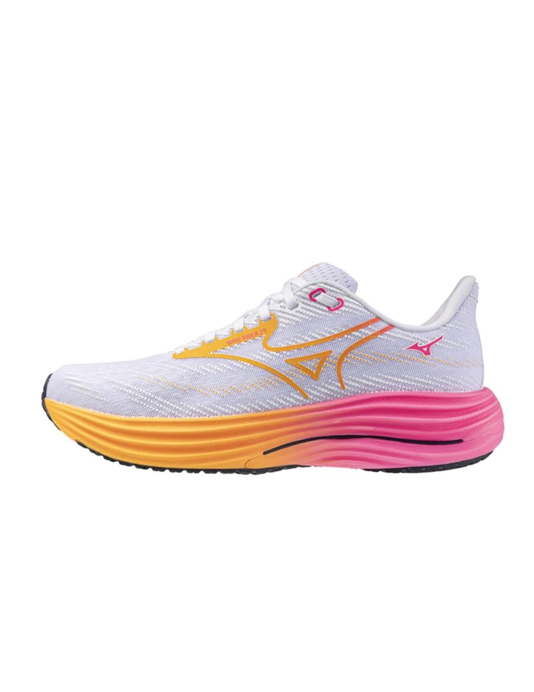 Mizuno Wave Rider 29, Scarpe Da Running Unisex Adulto (White/Tang Orange/Pink Tetra, Sistema Taglie Calzature Eu, Adulto, Numero, Media, 41)-image