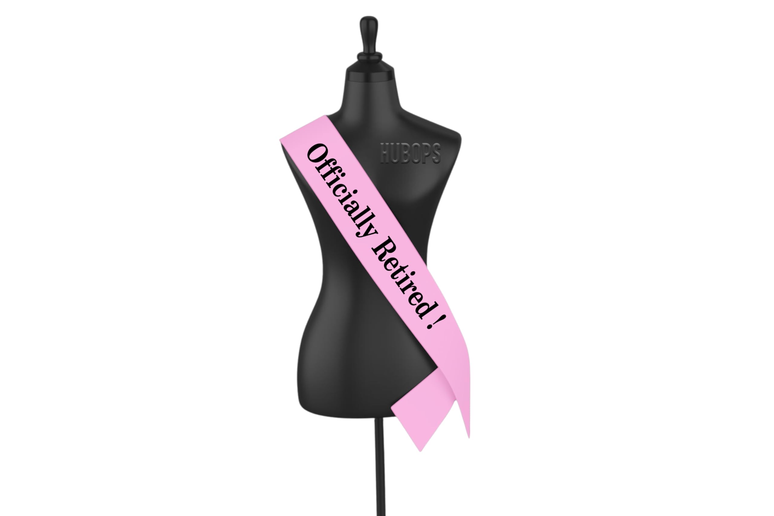 Hubops Officially Retired Sash Pink for Men & Women. Great for Work Party, Events, Party Supplies, Gifts, Favors, & Decorations. (Pink)-picture-20