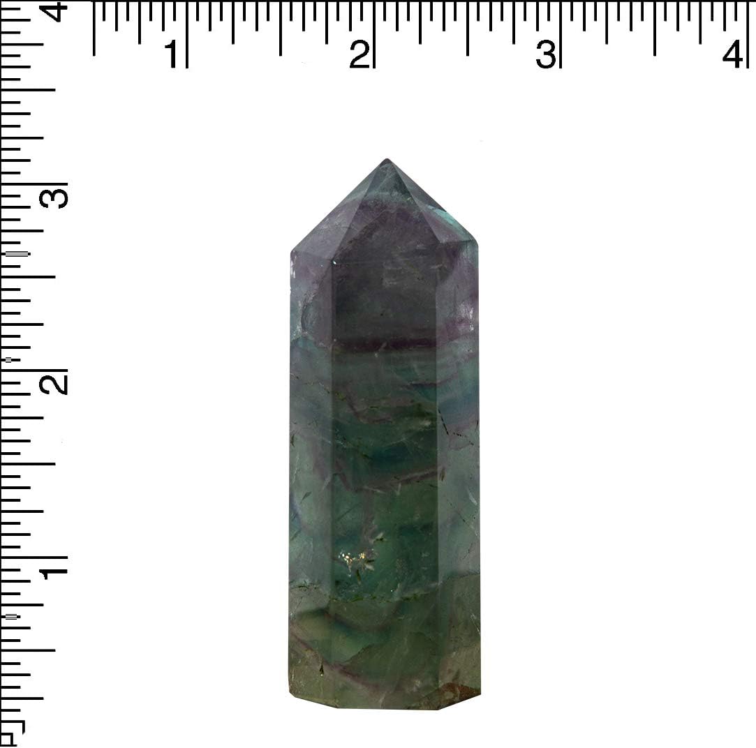 Whole Life Set of 4 Large Fluorite Points - Approx 3in / 76.2mm in Height