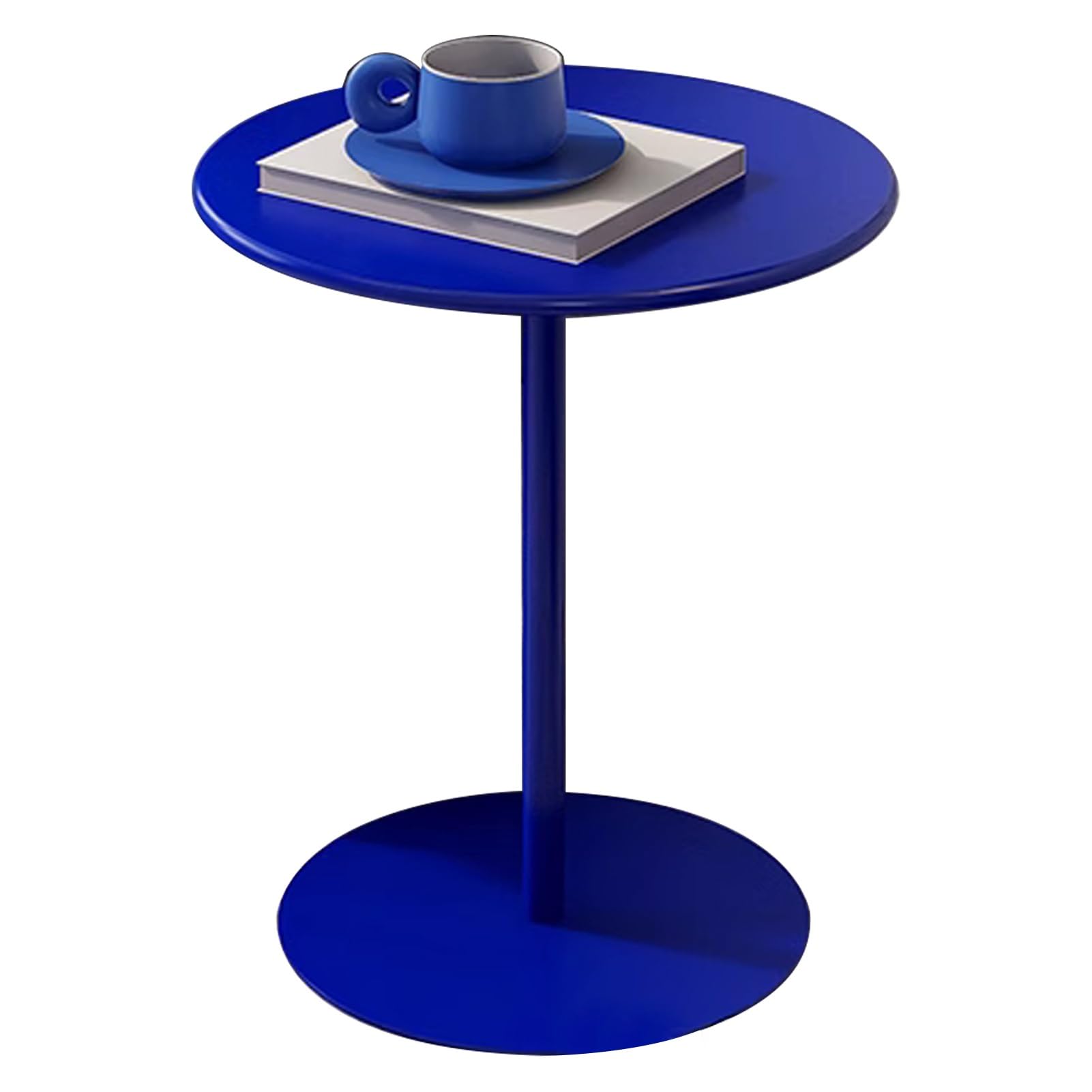 Mesa de centro redonda de diseño sofisticado con base de metal premium