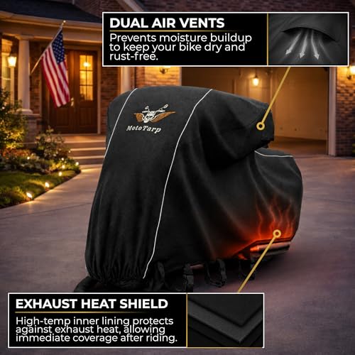 MotoTarp Heavy-Duty Waterproof Motorcycle Cover
