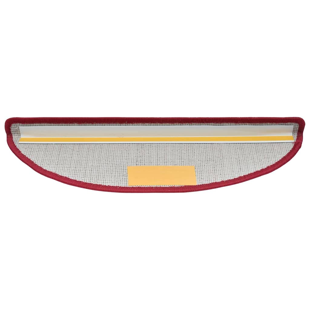 homiuse 15 STK. Treppenmatten Bordeauxrot 65x24x4 cm Treppenstufen Matten Modern Stufenteppich Treppenstufen Antirutsch Treppenstufen Schutz Stufenmatten Innen Komfortabel Langlebig Leicht Reinigen
