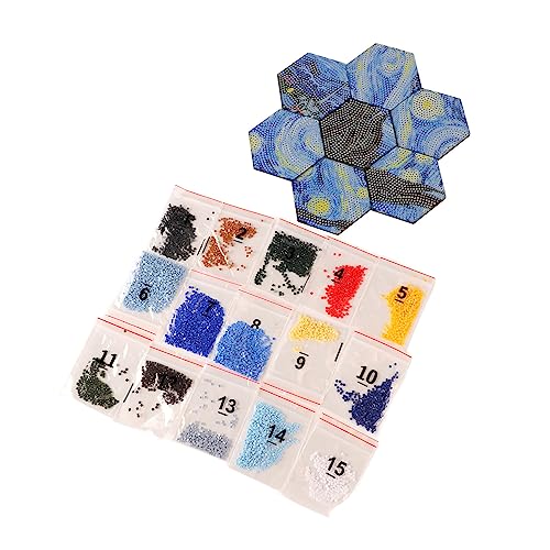 Naroote Dessous de Verre avec Peinture en Strass, Ensemble écologique, Améliore Les Compétences Pratiques des Enfants et des Adultes, pour Table à Manger...