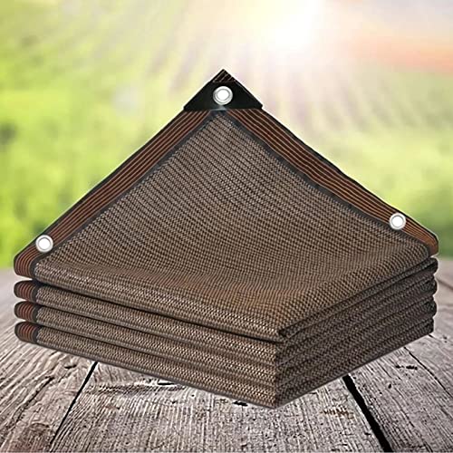 Jolan 90% Shade Netting,Shade Cloth Brown,Rectangular Shade Sails,Garden Pergola Patio Greenhouse Plant Car Sunblock Shade Net,Shade Mesh Tarp with Grommets,Easy to Install,Brown-1x6m(3.3 * 19.7ft)