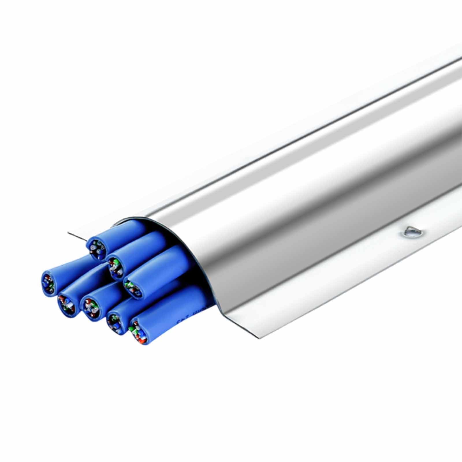 Cable Raceway, 1 m lange Schnur Concealer/Schutz für Boden- und Wandmontage, 20 Stück, ideal für Zuhause, Büro, Schule, Fabriken