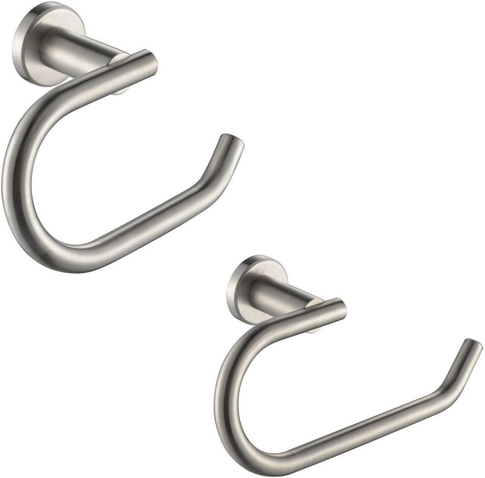 XVL Bathroom Accessories Set, Toilet Roll Paper Holder, Towel Ring Holder Stainless Steel, Brushed Nickel Gt1106