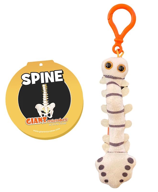 GIANT MICROBES Plush Spine Keychain Spine Surgery Recovery Back Surgery Recovery Gifts Bag Charms Neurology Gifts