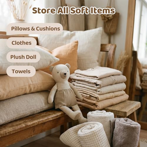 Image of NTYNTY Clear Stuffed Animal Storage Bean Bag Chair, 37 inchx38 inch, Heavy‑Duty 0.35mm PVC Waterproof See‑Through Plush Toy Organizer, Supports 330 Lbs for Kids & Adults