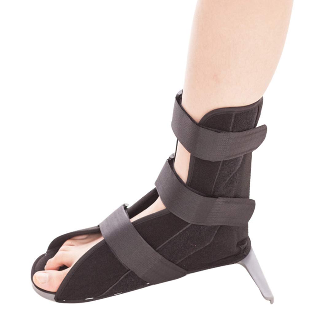 HEALLILY Cam Walker Anti-Rotation Foot Stabilizer Boot with Support for Rehabilitation Joint Sprain (L/Black)