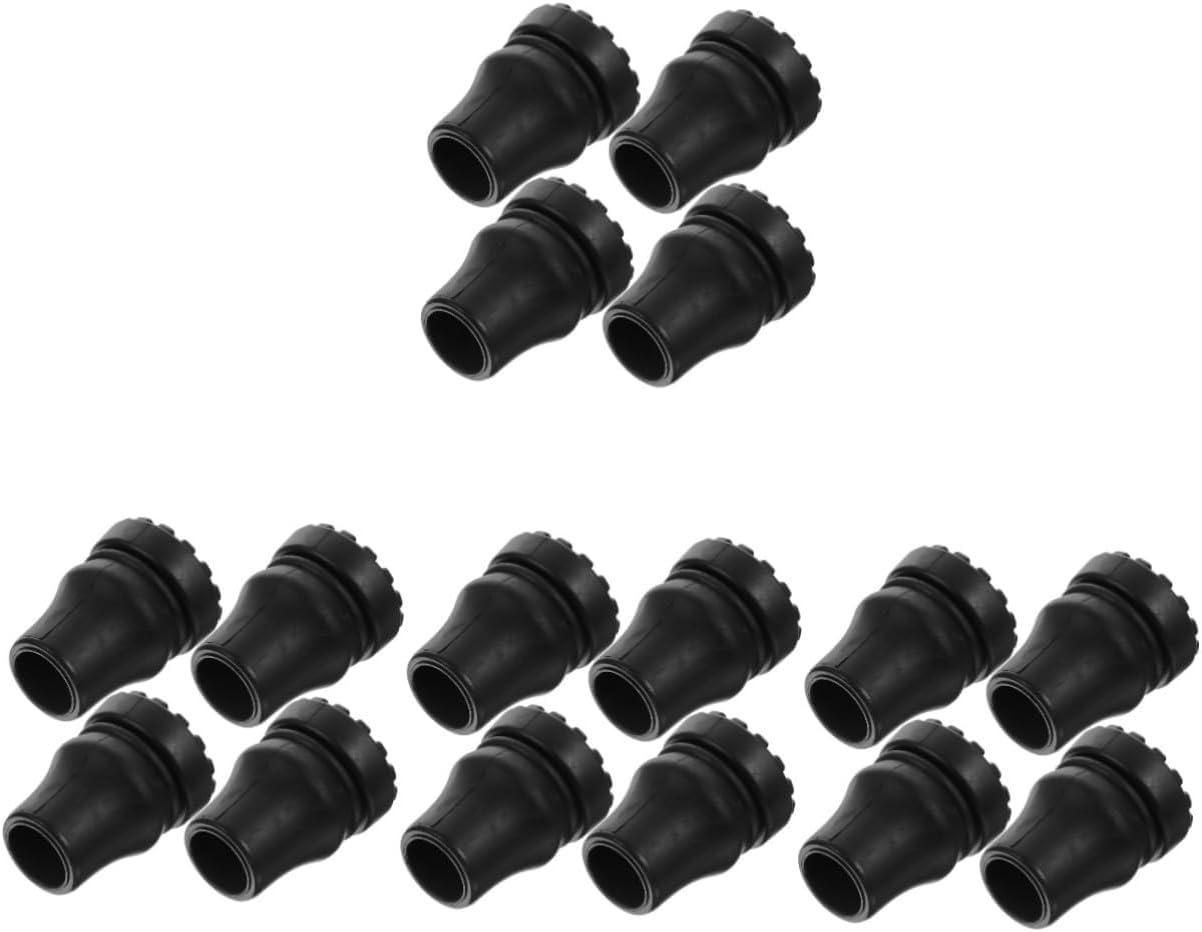 Happyyami Anti-Slip Crutch Foot Pads Walking Stick Crutch End Tips Pads for Crutches Cane Plastic Tips Replacement