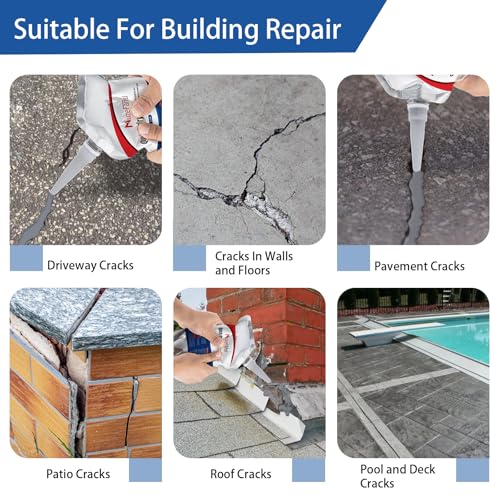 Image of Cement Crack Sealant,Premium Concrete Crack Filler, Waterproof Repair Sealant, Weather-Resistant Caulking Glue, Quick-Drying Sealing Adhesive for Concrete(2 pcs)