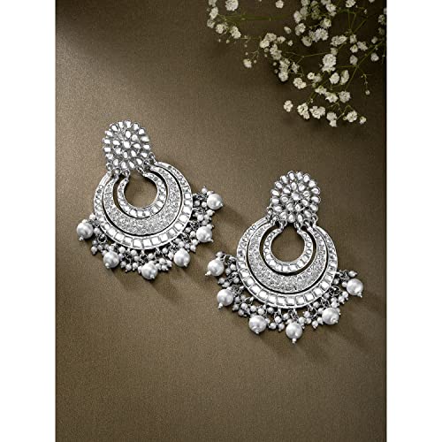 Image of Peora Traditional Indian Ethnic Earrings Jewellery Set Gift for Women Girls
