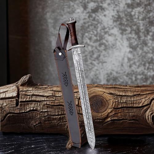Custom Hand Forged Damascus Steel Swiss Dagger Sword Viking Gladius Double Edge Sword Gladiator...