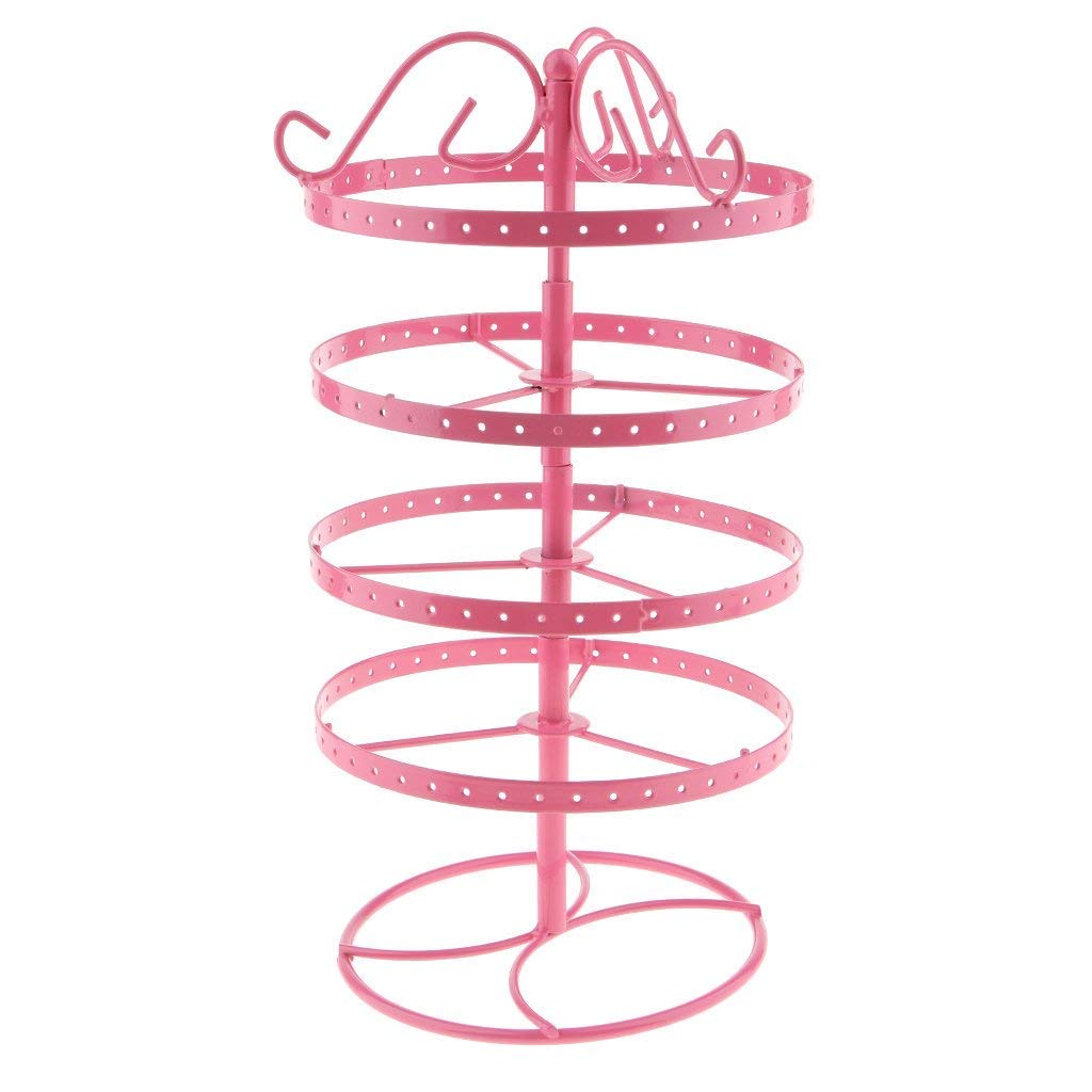 Présentoir à Bijoux Rond Rose pour Boucles d'oreilles, Bracelets et Colliers.