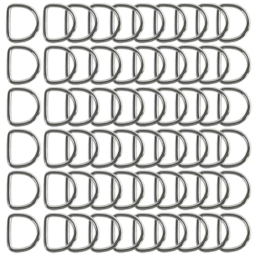 Ewparts 1 Inch Welded Heavy Duty Metal D Ring 60 Pack