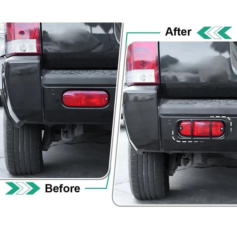 Feu arrière bordure en fer durable pour habillage et protection phare antibrouillard voiture
