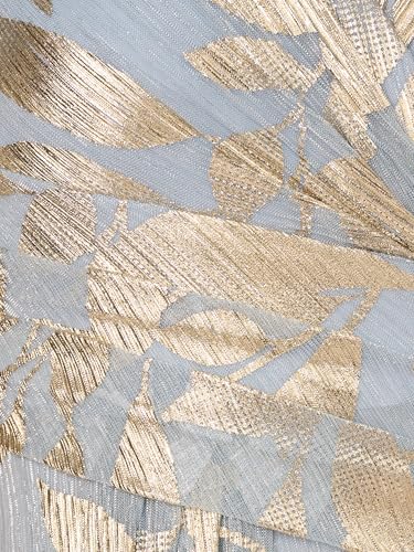 Adrianna Papell Women's Foil Leaf Draped Gown3