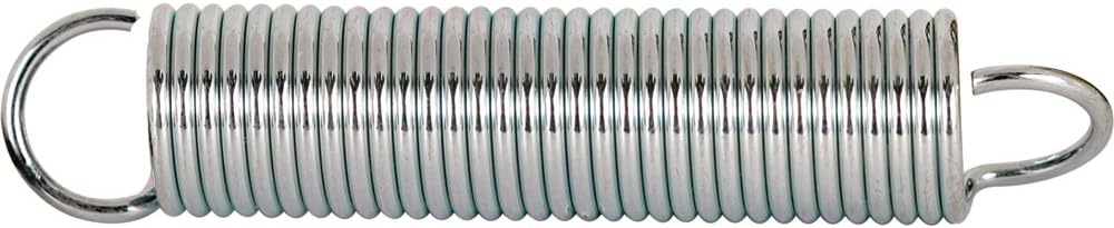 Prime-Line SP 9618 Extension Spring, Spring Steel Construction, Nickel-Plated Finish, 0.072 GA x 5/8 In. x 3-1/4 In., Single Loop Open, (2 Pack)