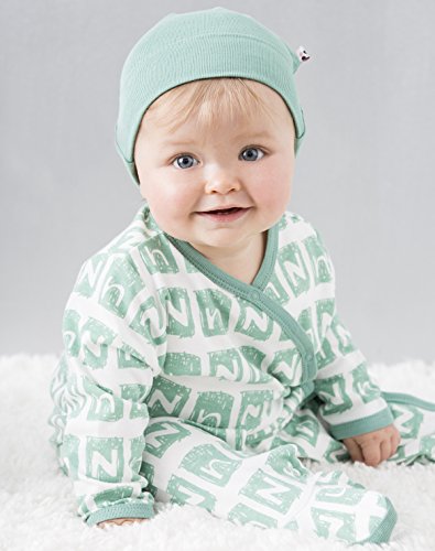 Babysoy Organic Newborn Baby Alphabet Footie Onepiece with Feet (03-06 Months, Q)4