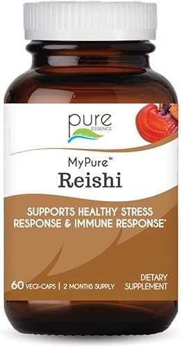 PURE ESSENCE LABS MyPure - Suplemento de hongos orgánicos Reishi - Extracto de hongo 100% real para apoyo inmunológico, alivio del estrés, construye disponible en Yaxa Costa Rica