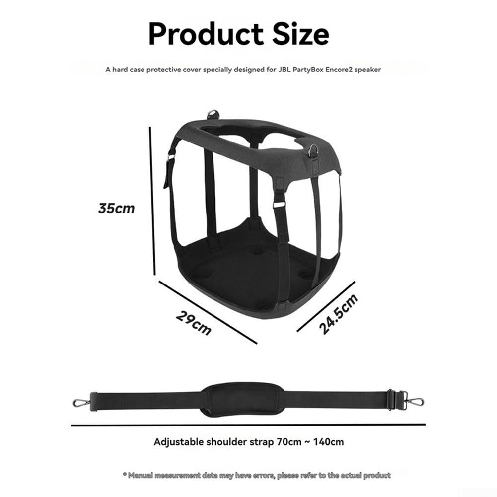 Funda rígida de transporte para JBL para PartyBox Encore2, funda de viaje de EVA a prueba de golpes con correa acolchada para el hombro para protección