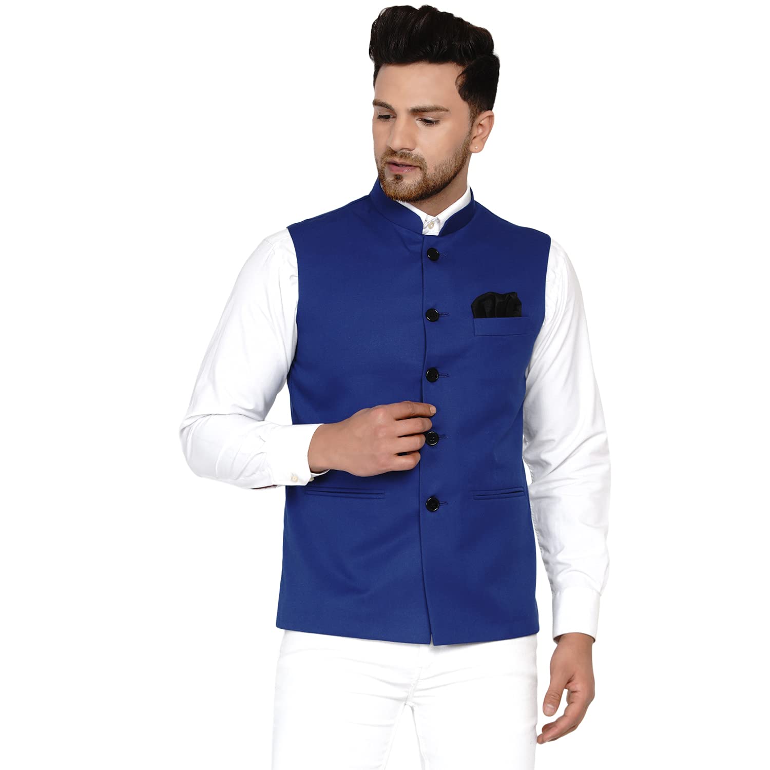 veera paridhaan Men's Solid Nehru Jacket-picture-16
