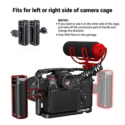 Image of SMALLRIG Universal Aluminum NATO Side Handle Grip for DSLR Camera Cage with Cold Shoe Mount Built-in Wrench, Up and Down Adjustable - HSN2427